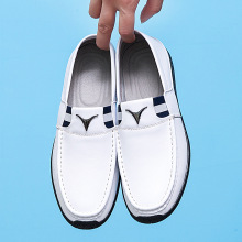 ferragamo/菲拉格慕真皮一脚蹬懒人鞋子英伦休闲百搭乐福男鞋