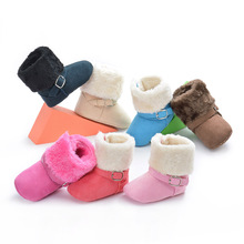 婴儿鞋冬季棉靴0-1岁宝宝鞋软底加厚雪地保暖靴休闲学步鞋地板靴