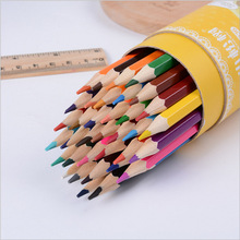 卡通小松树2B筒装彩色绘画铅笔36色彩铅套装涂鸦绘图彩色画画笔批