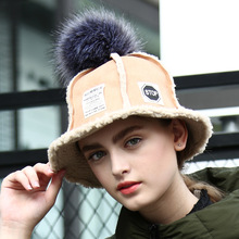 新款秋冬款成人儿童帽婴儿帽韩国羊羔绒针织毛球帽子女士盆帽亲子