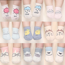【喆峰】韩版卡通儿童无骨棉袜中帮袜婴幼儿小童宝宝防滑地板袜子