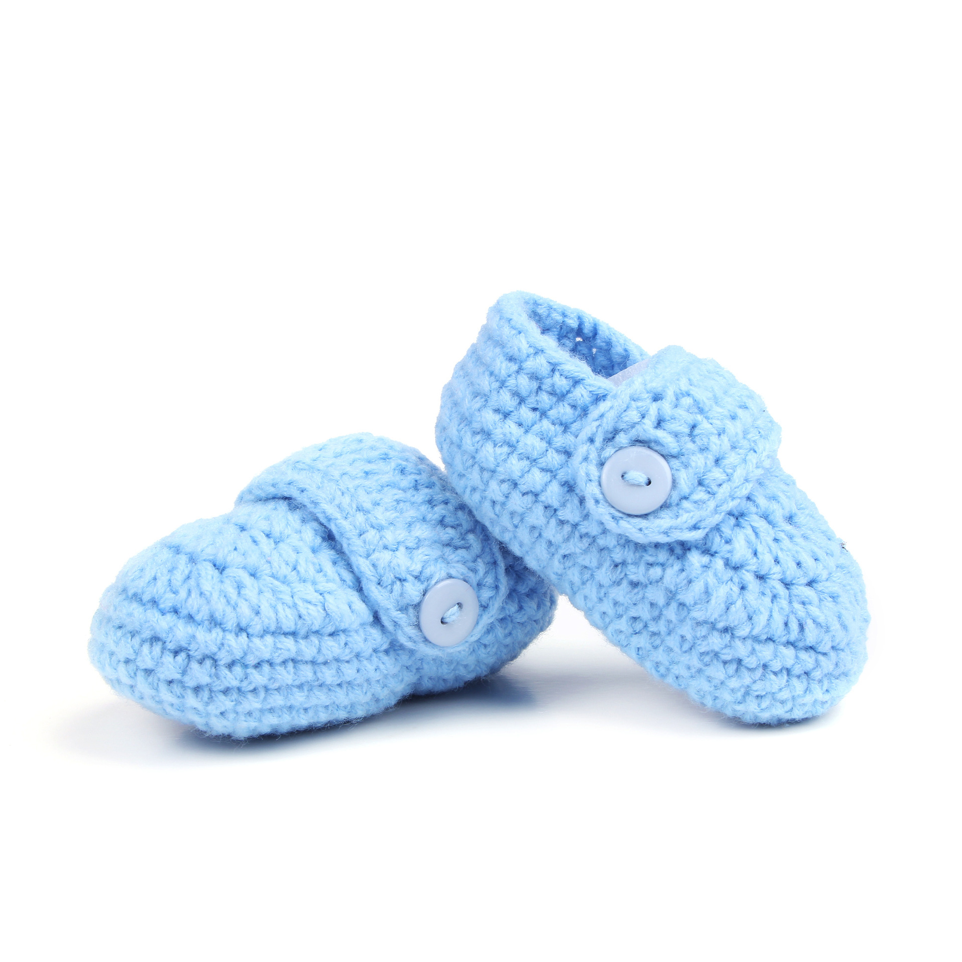 Factory Direct Sales European and American Hand-Woven Baby Wool Toddler Shoes Baby's Shoes Newborn Hand-Knitted Finished Products