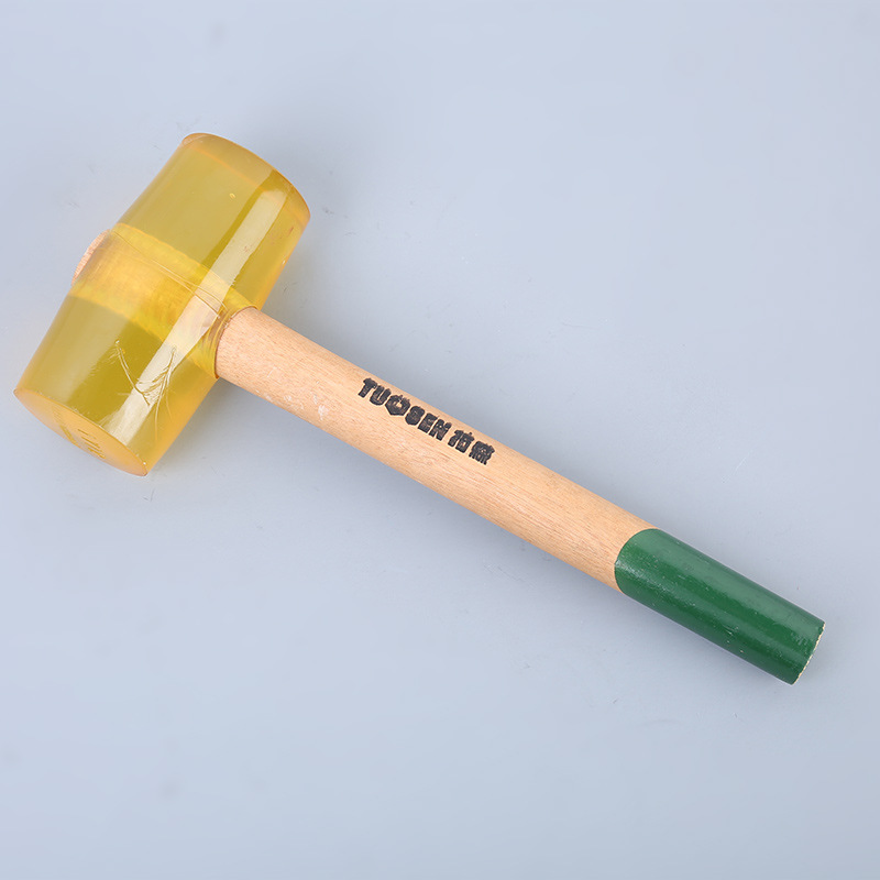 Tuosen Wooden Handle Transparent Rubber Hammer Woodworking Floor Tile Installation Hammer Rubber Hammer Large Small Hammer Tool