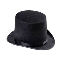 圣诞节帽子魔术师帽涤纶毛毡绅士男爵高帽礼帽道具舞会装扮帽子