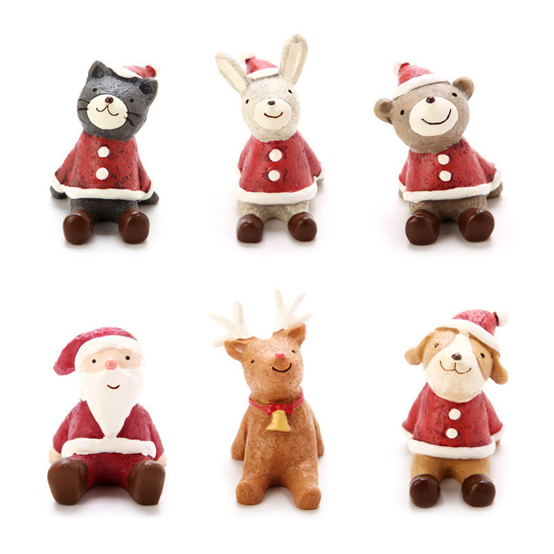圣诞节可爱手工摆件家居装饰微景观圣诞树装饰品树脂小摆件工艺品
