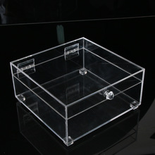 厂家批发礼品收纳盒 包装展示盒 带盖防尘透明方型亚克力盒子定制