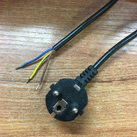 厂家供应欧规电源线德标式电源插头线环保纯铜VDE认证法国电源线