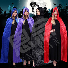 万圣节披风巫婆斗篷 cosplay化妆舞会服装 女巫精灵披风巫师服饰