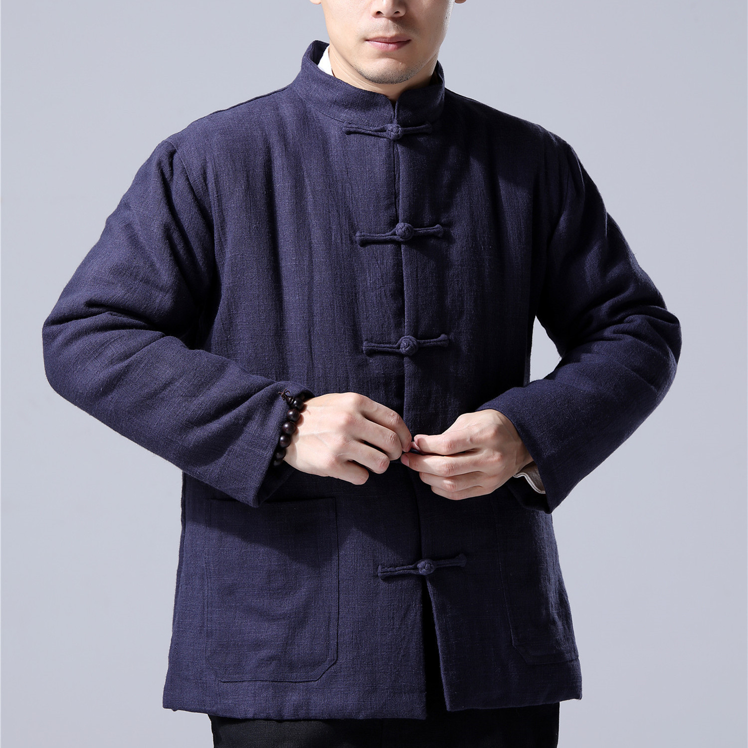 麻凡布衣23秋冬新款中国风民族风棉麻男装棉袄棉服批发