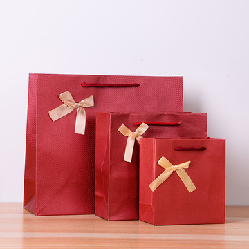 特种纸红色礼品袋手提方形纸袋手提袋纸质包装袋印刷红酒袋子高档
