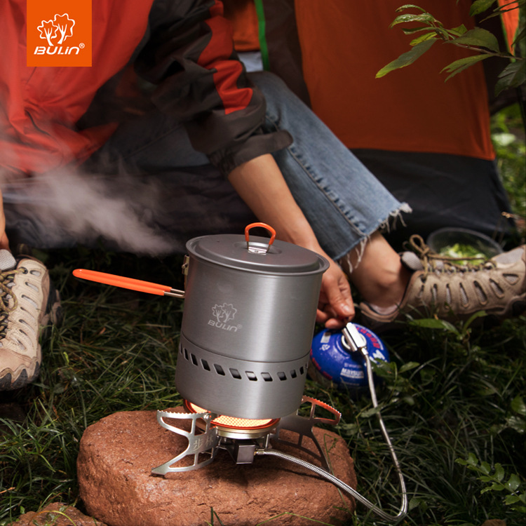 Bulin Heat Collecting Pot Outdoor Cookware Camping Cookware Kettle Portable Gas Stove Portable Equipment Outdoor Tableware Camping Pot