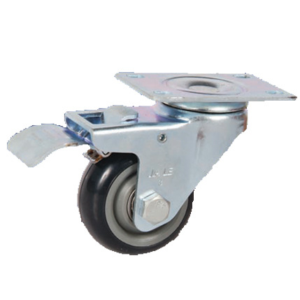 物流设备可转动医疗脚轮 双轴承推车脚轮 聚氨酯刹车PU脚轮万向轮