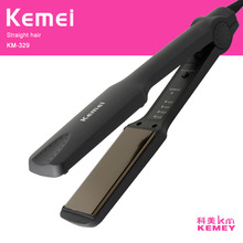 科美夹板/Kemei速热恒温陶铝涂层外贸批发KM-329 卷发器直发器