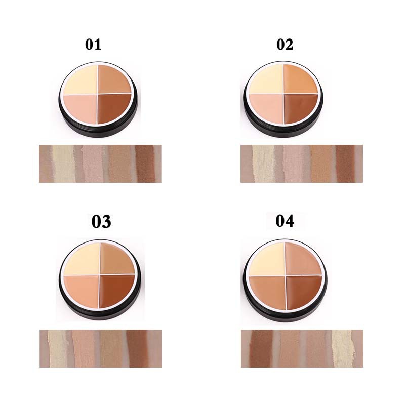 Cross-Border Makeup Menow Miele C14002 Foundation Cream Four-Color Concealer Color Adjustable Cosmetics