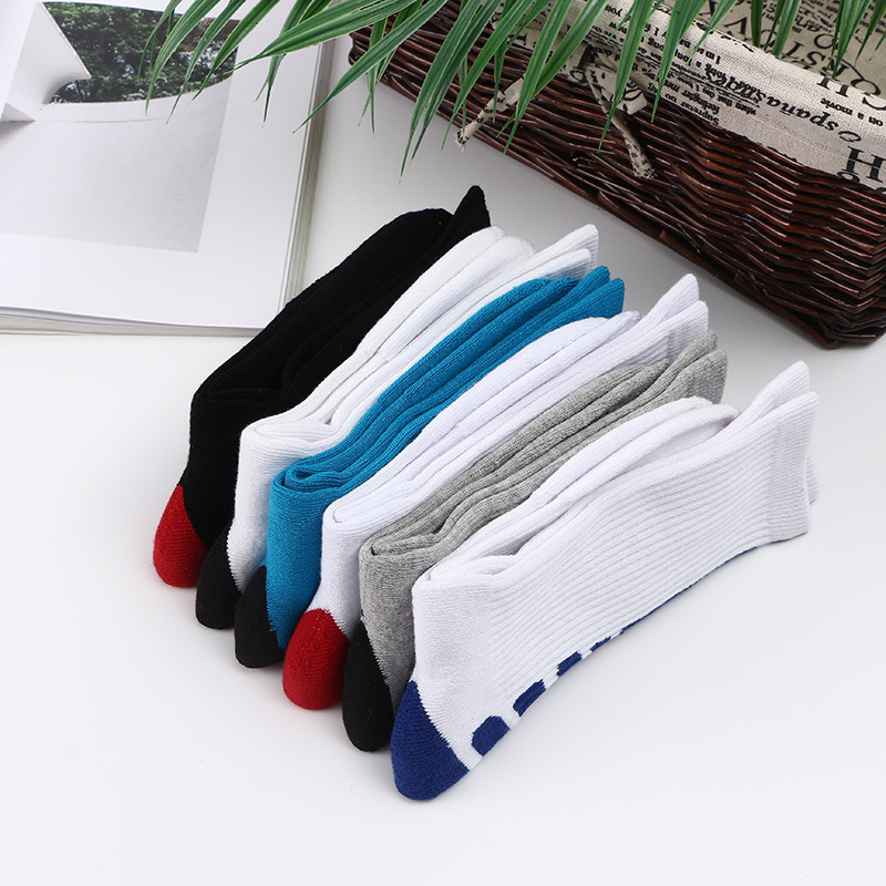classic high-top towel bottom athletic socks terry thickened non-slip elite basketball socks men‘s knee high socks