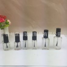 厂家批发5ml 10ml 15ml透明圆形方形指甲油玻璃瓶 指甲油分装瓶