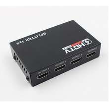 批发HDMI高清分配器1进4出一分四分频器支持1080P 3D切换分频器