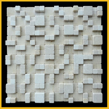 米黄大理石材马赛克瓷砖立体凹凸高低面卫生间客厅阳台吧台装饰砖