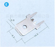 生产销售DJ6111-6.3*0.8，线路板插片端子 铜焊接插片电源插片