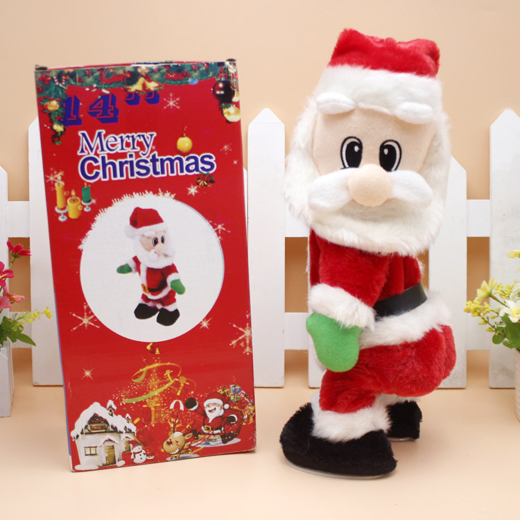 Creative New Christmas with Music Electric Twist Butt Shake Hip Santa Claus Christmas New Strange Birthday Gift