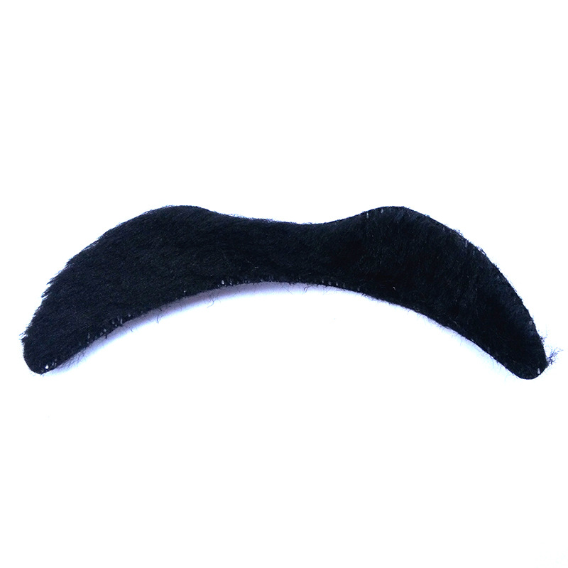 Artificial Beard Black Short Plush Artificial Beard with Adhesive Tape Bulk Short Plush 2023 Cross-Border Beard Beard