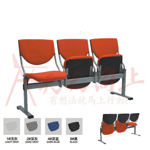 优质长排椅简易多人位会议椅带软垫车站机场等候椅室内休息排椅