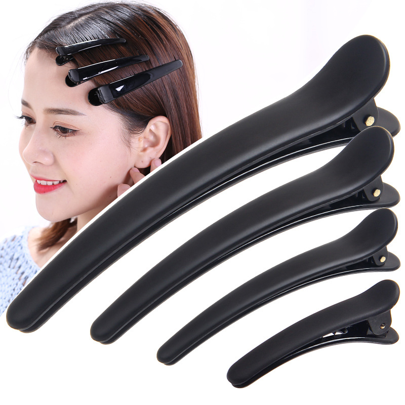 korean hair accessories frosted black duckbill clip hair beauty clip large updo hairpin bangs duckbill side clip