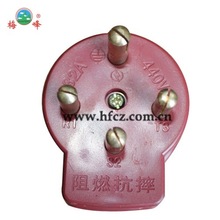 华峰工业插头 梅峰工程塑料插头 HF9009 三相四线32A圆插头