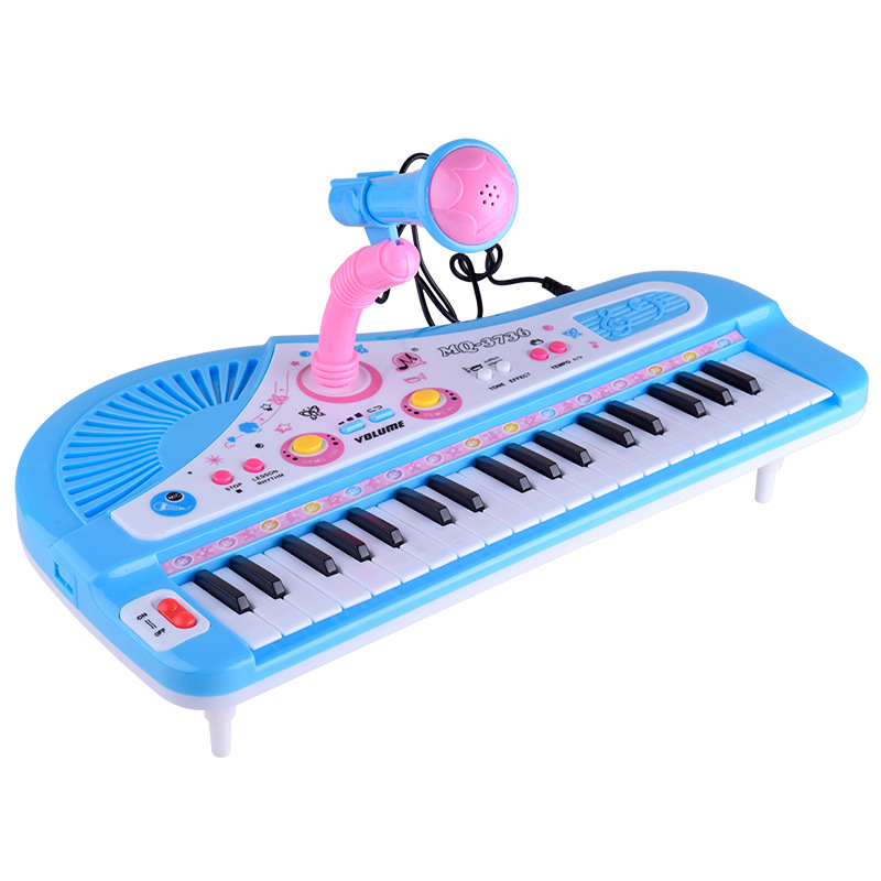 Electronic Keyboard Children's Piano Cross-Border Hot Sale 37 Keys Can Play Adult Beginner Multi-Function Musical Instrument Toy with Microphone