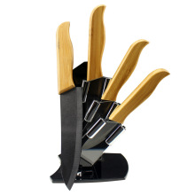 厂家现货零售批发竹质手柄氧化锆黑刃陶瓷刀套装 厨用刀