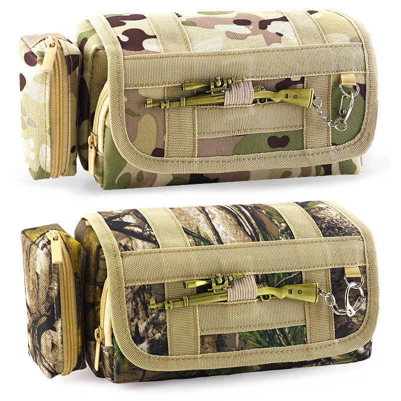 Cross-Border Elementary School Pencil Case Boy Stationery Box Camouflage Canvas Children's Multi-Functional Large Capacity Pencil Case Wholesale