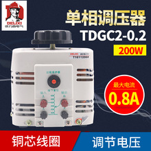 德力西电气单相调压器200w 220v调压器TDGC2-0.2kva 可调0v-250v