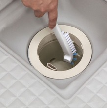 日本AISEN 排水口清洁刷 缝隙刷 地板刷 厨房水槽刷 内侧清洁刷