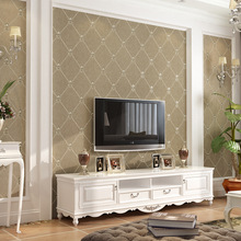 现代简约3D浮雕软包电视背景墙壁纸欧式影视墙卧室客厅无纺布壁纸
