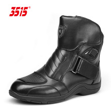 3515强人摩托靴工厂销售秋冬户外骑行防护休闲男鞋靴子真皮皮鞋