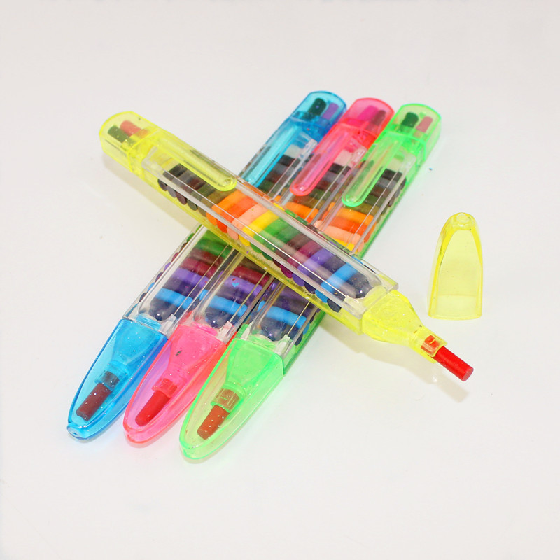 Creative Stationery Color Crayon 20 Colors Primary School Children Multi-Functional Drawing Graffiti Pen Crayon Pen