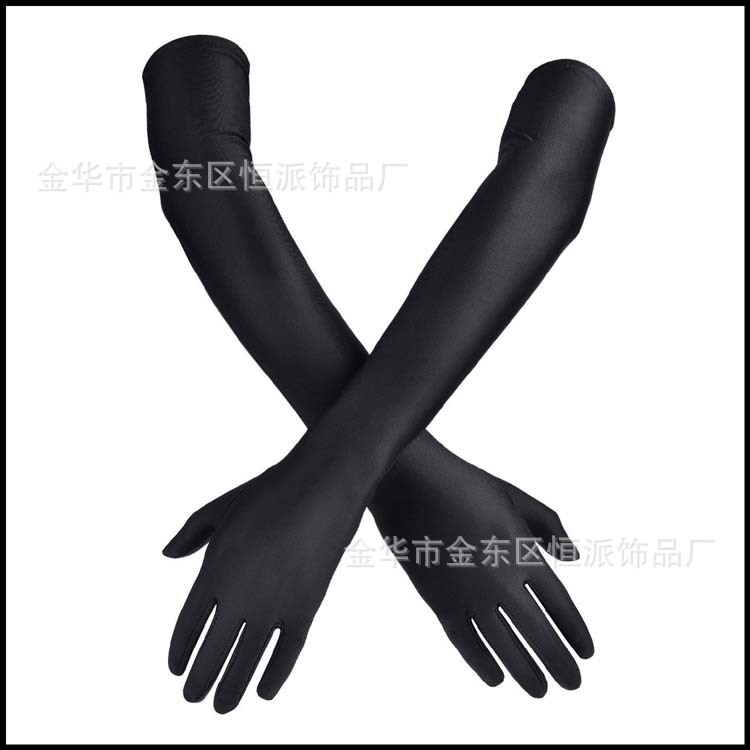 厂家情趣黑色长手套夜店制服手套1920s BLACK LONG  GLOVES