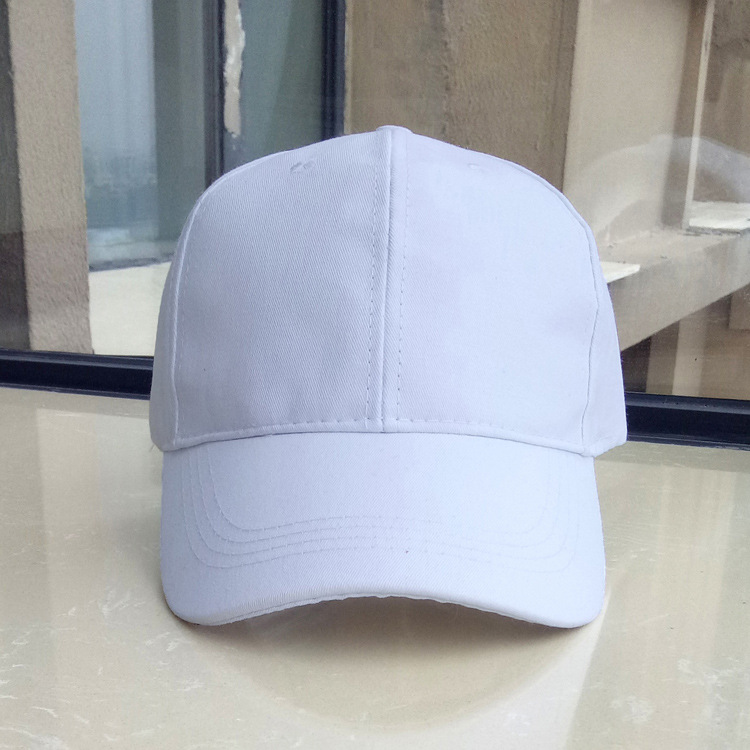 Baseball Cap Embroidered Logo Men's and Women's Korean-Style Cotton Peaked Cap Autumn and Winter Solid Color Hat Factory Wholesale