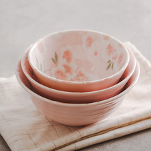 日本进口漫舞樱花系列 陶瓷日式米饭碗 釉下彩餐碗