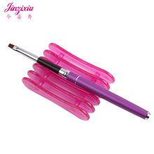 美甲收纳工具 美甲笔架 迷你形光疗笔水晶笔架 5格笔架3色可选