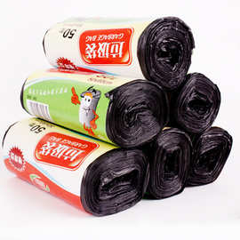 家用加厚型黑色点断式垃圾袋(50x60cm)酒店一次性黑色垃圾袋