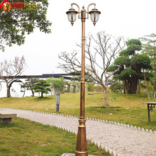 欧式庭院灯 led户外防水别墅园林景观灯双头高杆3米花园小区路灯