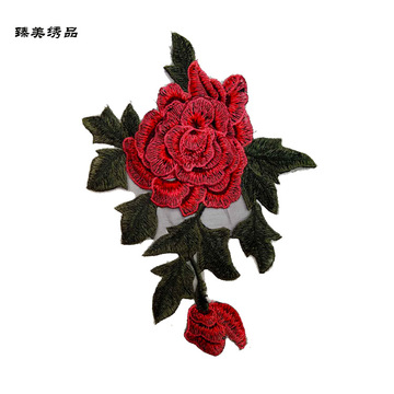 臻美绣品 服装辅料立体刺绣花边diy布贴牛仔贴布花朵衣服花个潮流