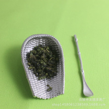 手工纯锡茶则 金属茶铲仿古茶荷茶勺茶枕茶拨茶具配件 茶道奉茶器