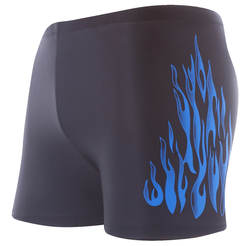 Men's Swimming Trunks Quick-Drying Anti-Embarrassment Adult Fashion Flame plus Size Hot Spring Swimming Shorts Factory Wholesale