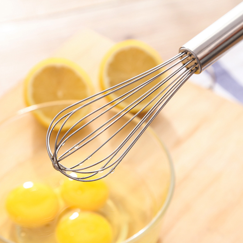 Kitchen Stainless Steel Manual Eggbeater Egg-Whisk Egg Stirring Rod Cream Blender Baking Cream Blender