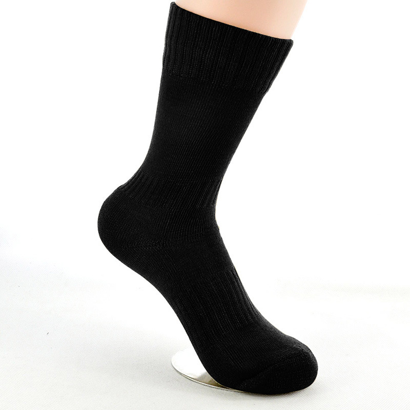 Outdoor Ammunition Stockings Warm Thickened Spring and Autumn Mid-Calf Towel Bottom Sports Sweat-Absorbent Solid Color Breathable Quick-Drying Hiking Socks