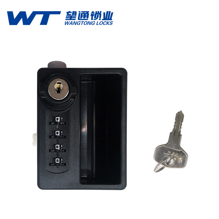 WT9527机械密码锁配拉手 塑胶柜锁更衣柜铁皮柜文件柜锁自动归零