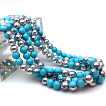 8MM水晶玻璃光面琉璃珠 手缝国风配件珠子DIY材料 串珠手工散珠子