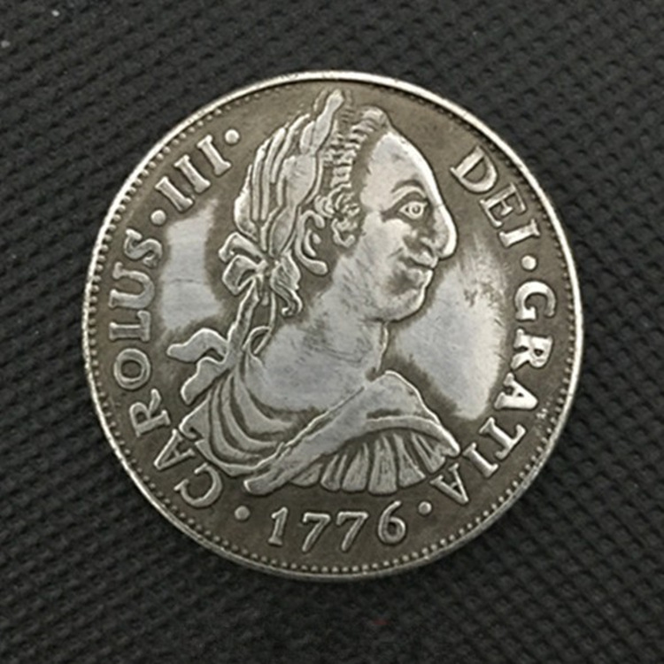 直径38mm西班牙卡洛斯三世双柱银币 1776年收藏批发-阿里巴巴